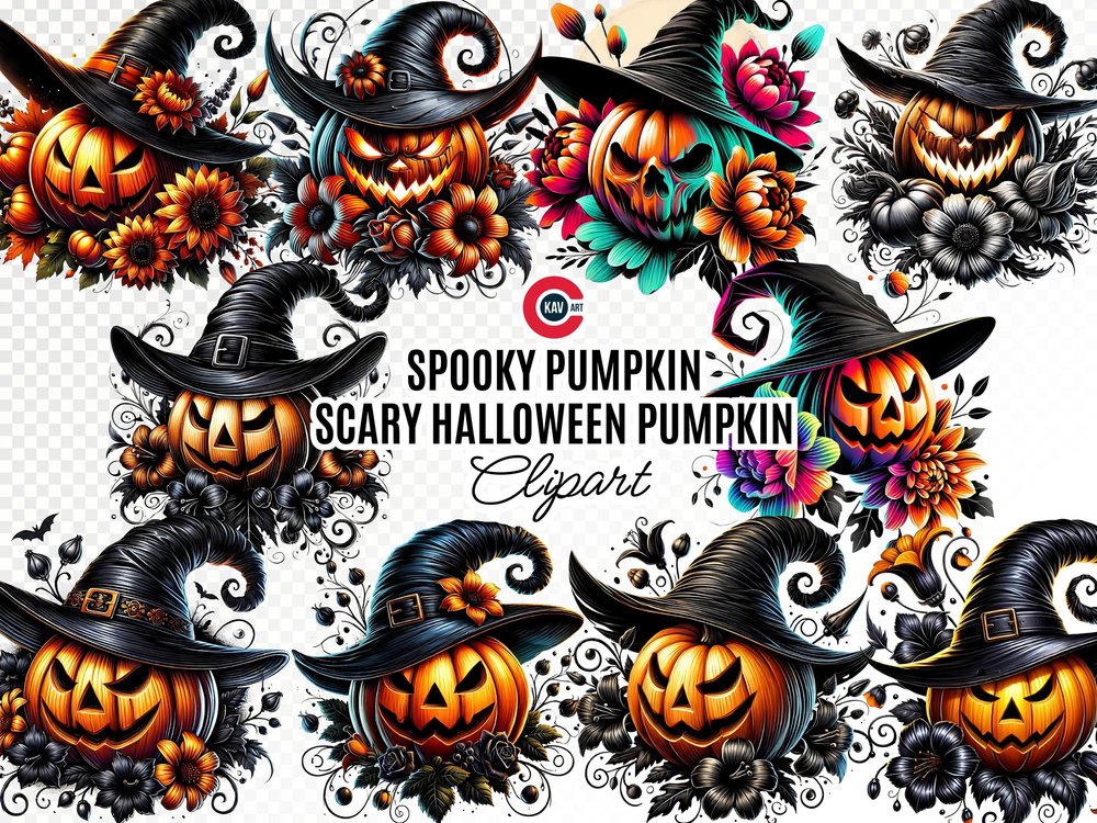Halloween Spooky Pumpkin Clipart